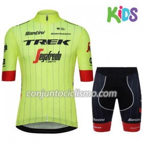Conjunto Maillot + Culotte Corto 2018 Trek-Segafredo Niños N002